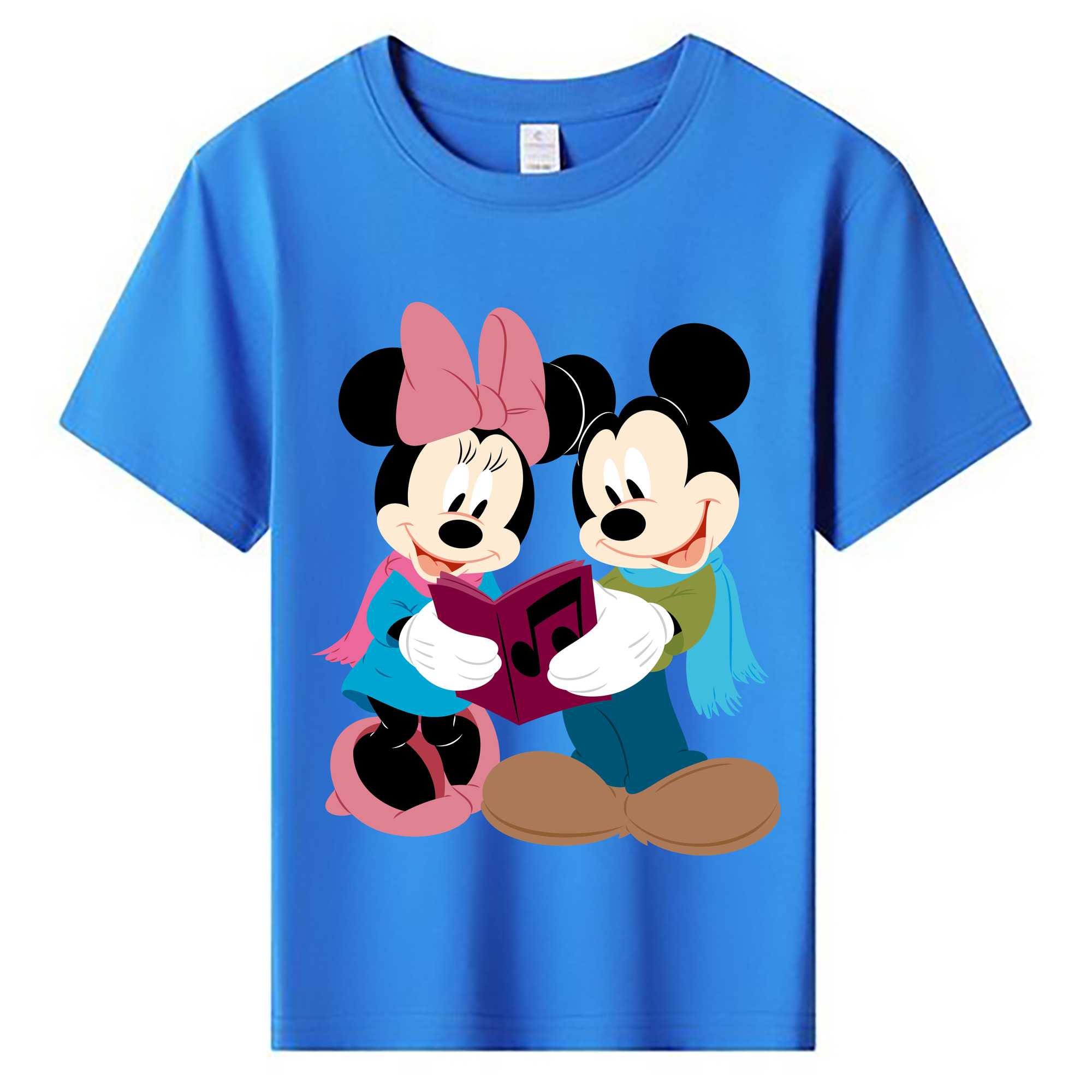 ミッキーマウス Mickey Mouse 綿100％キッズTシャツ（フロントプリント）
